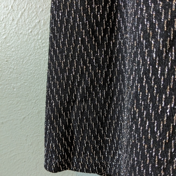 Everly Black Metallic Chevron Shirt Dress Size S - Picture 3 of 7